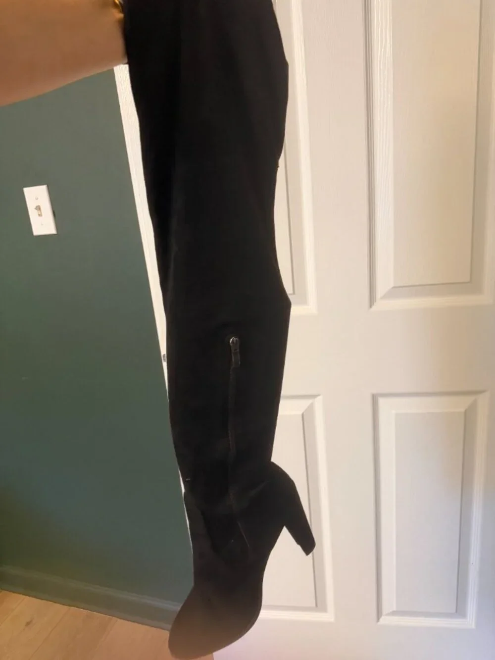 Catherine Malandrino Black Suede Over the Knee Boots 7